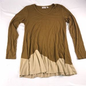 LOGO by Lori Goldstein Rayon 230 Top Faux Suede XS